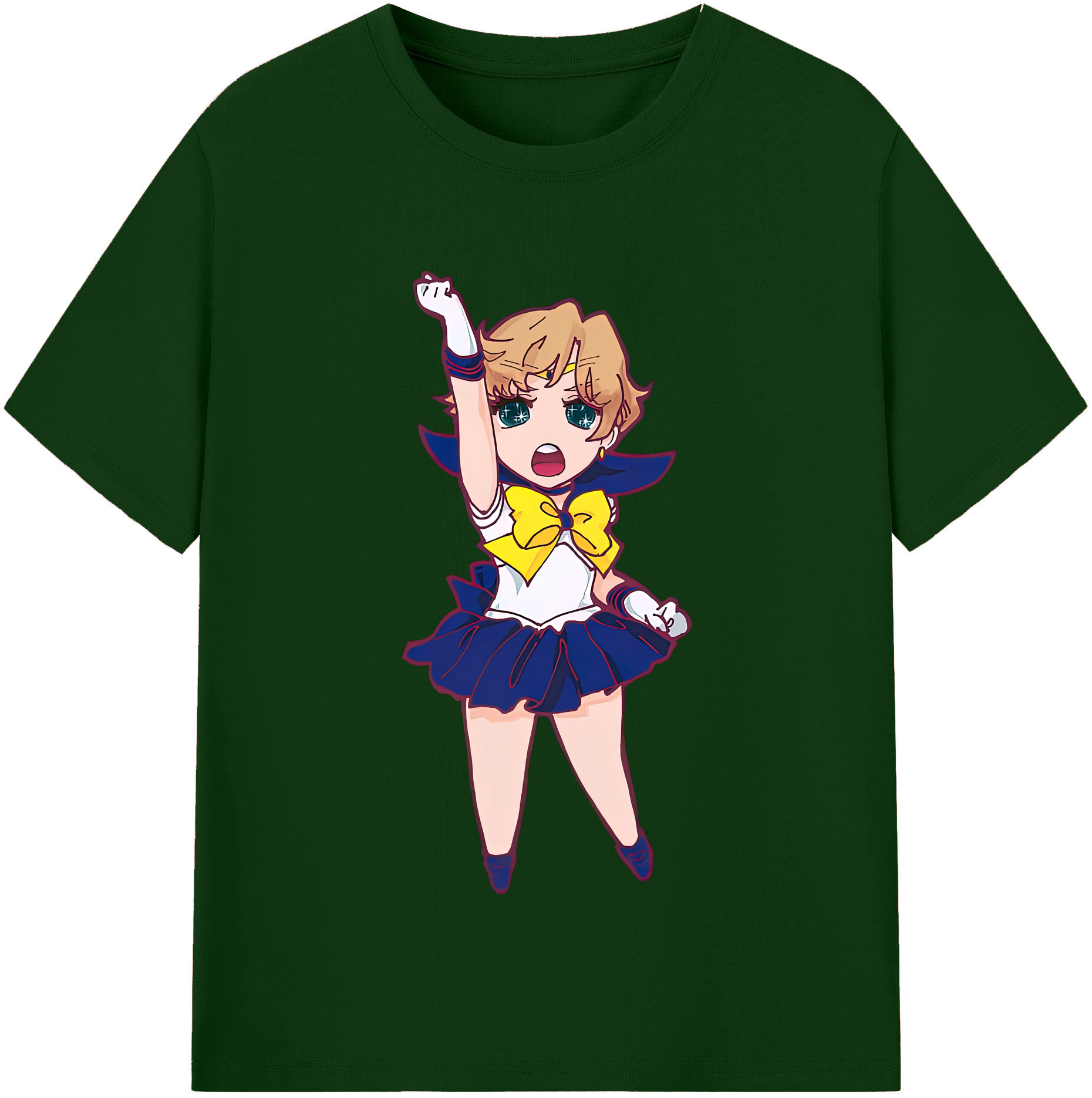 （画像用） 美少女戦士セーラームーン 天王はるか Sailor Moon Tenoh Haruka 綿100％半袖Tシャツ（フロントプリント）